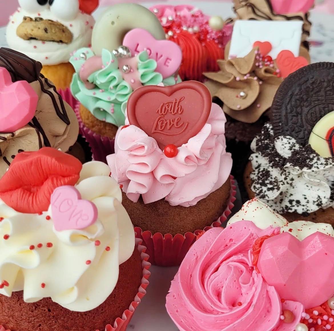 Huisgemaakte thema cupcakes - Valentijnsdag